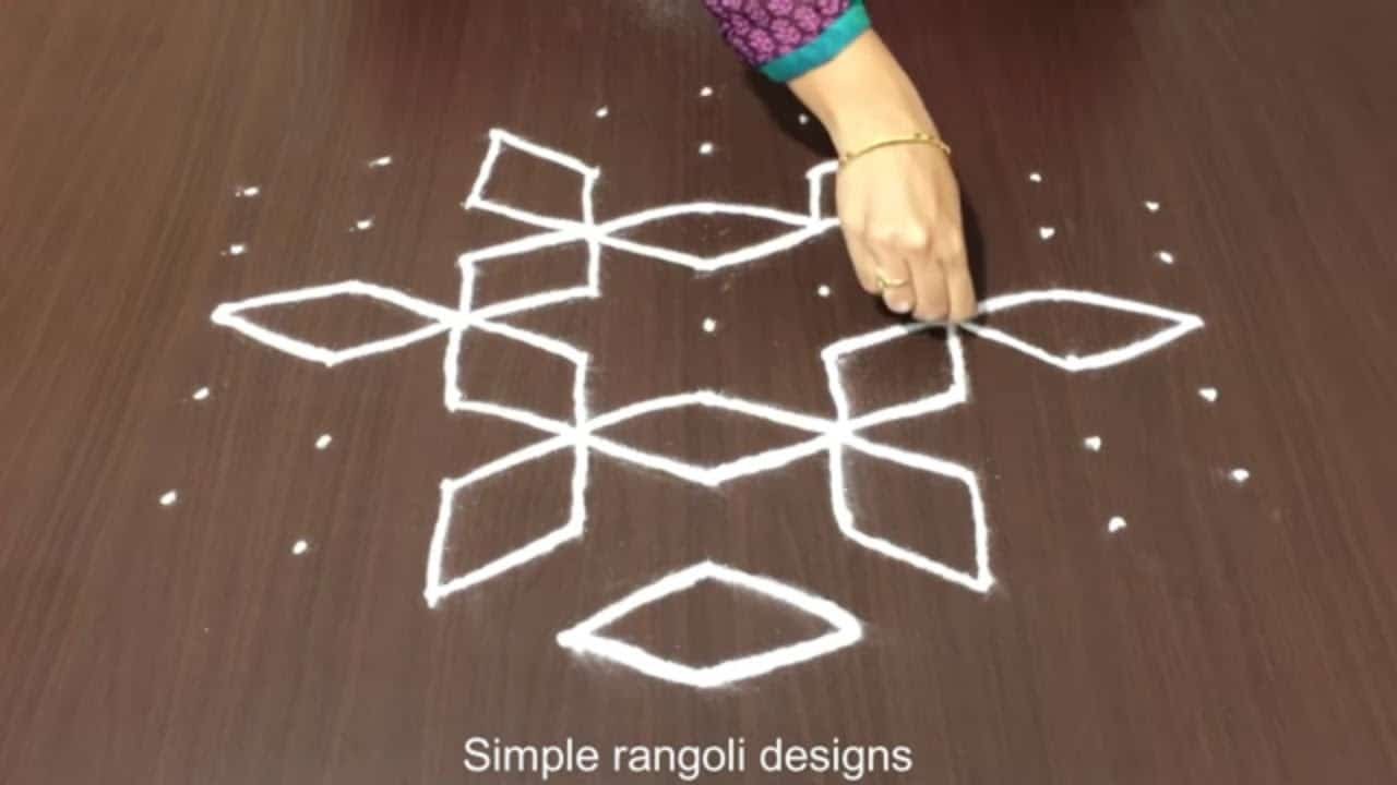 Star Rangoli Kolam Designs for Beginners
