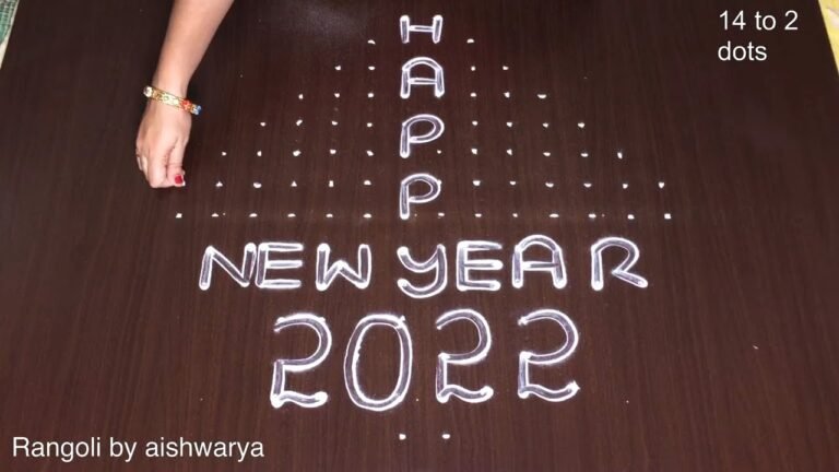 straight dots kolam
