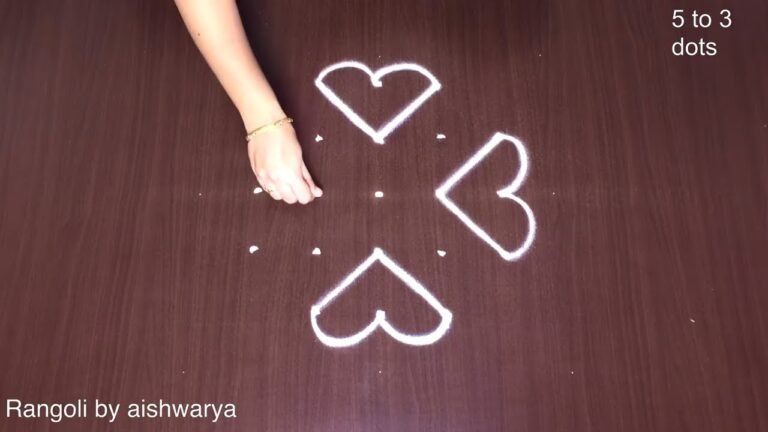 straight dots rangoli