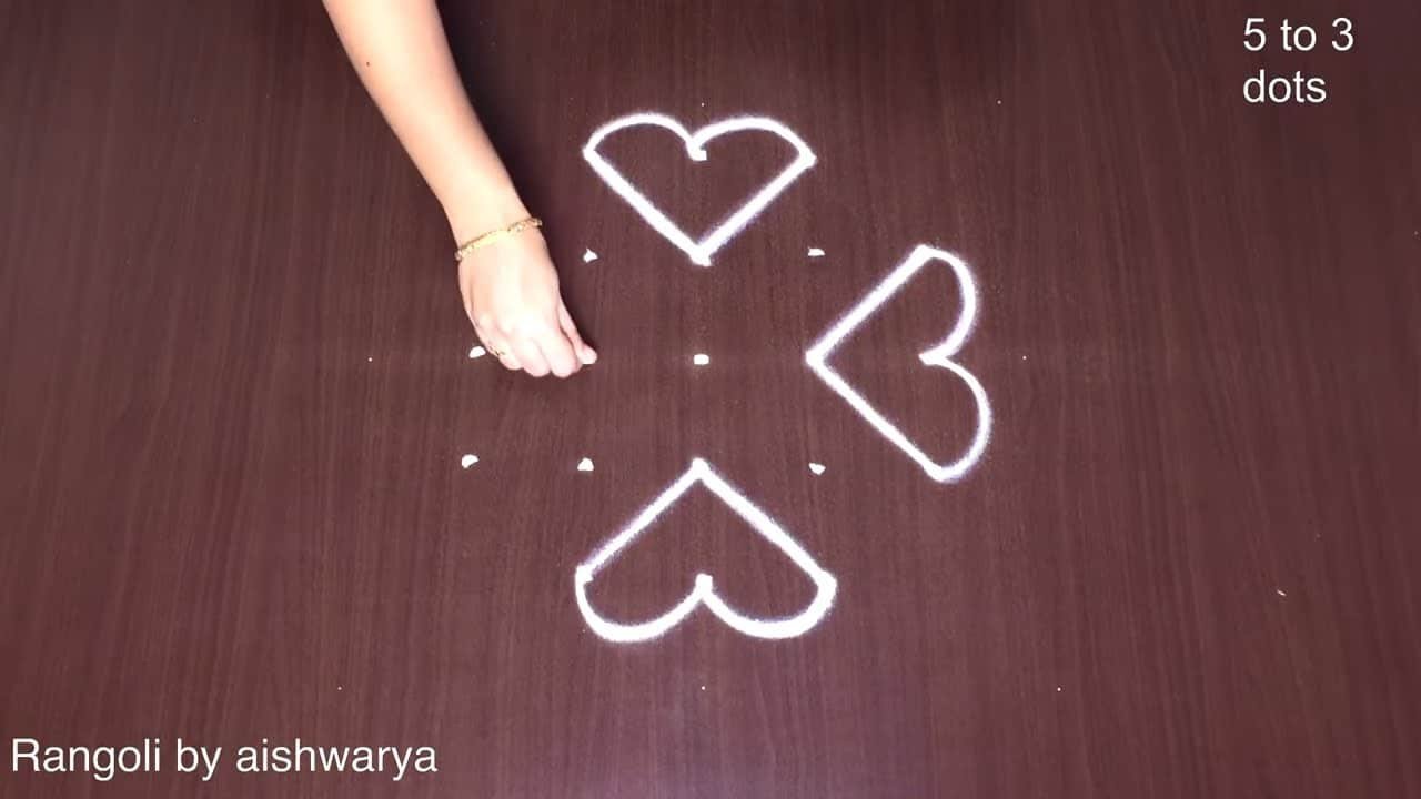 Straight Dots Rangoli