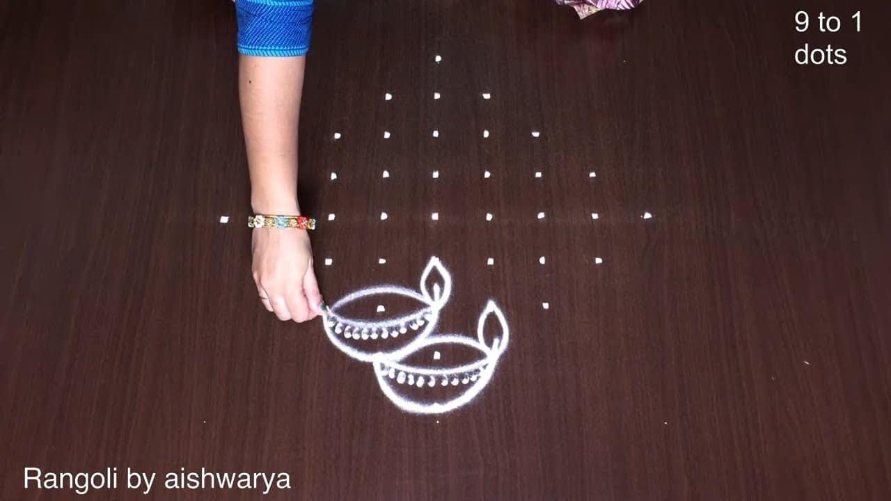 Stunning Diya Rangoli Designs