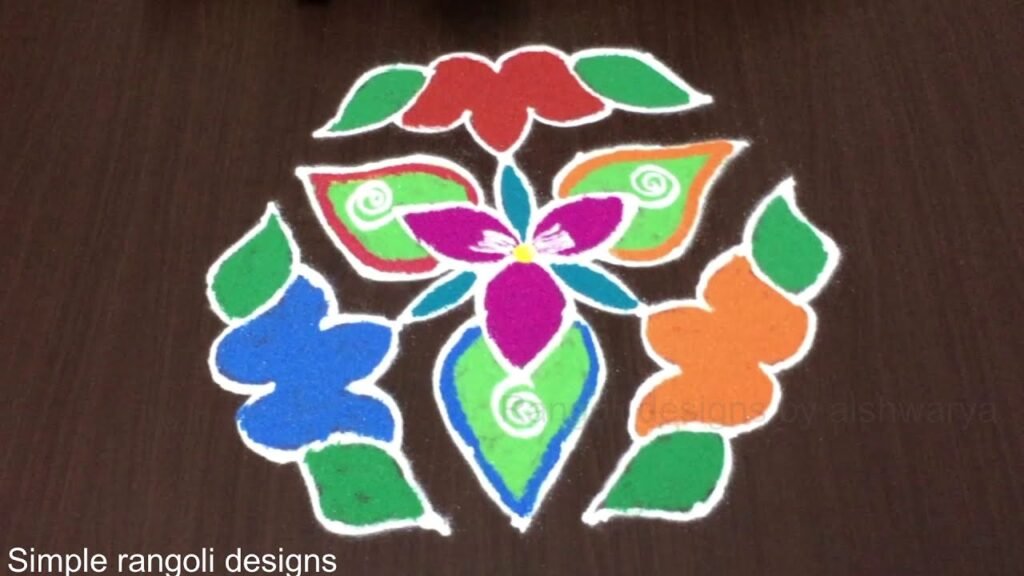 9×5 dots flower muggulu