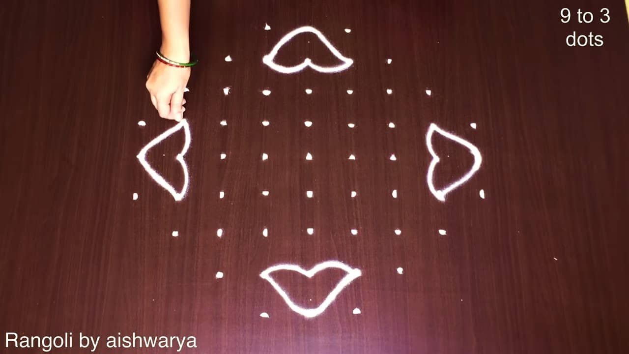 Tamil Kolangal Designs 9x3x3