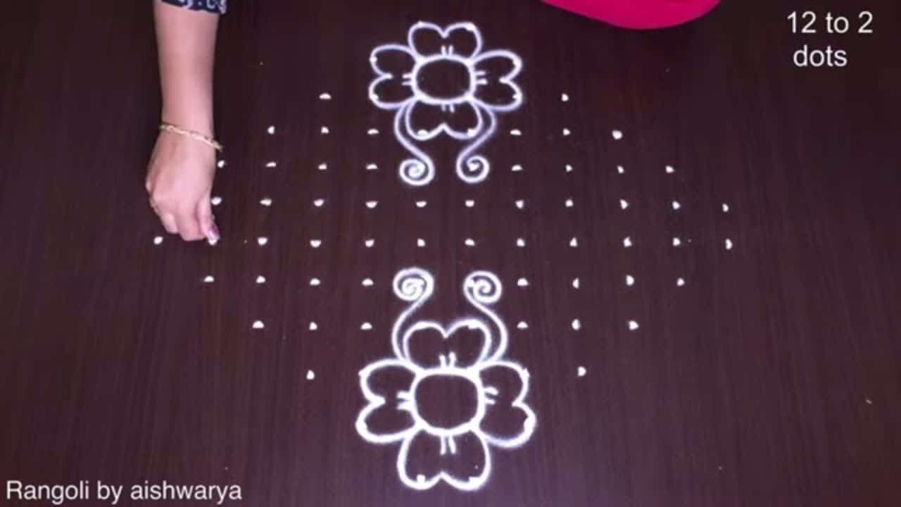 Tamil New Year Dotted Kolam