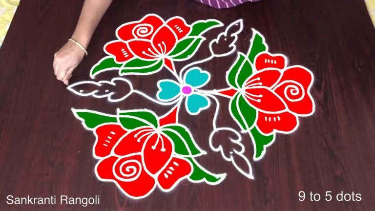 teej rangoli ideas 7446