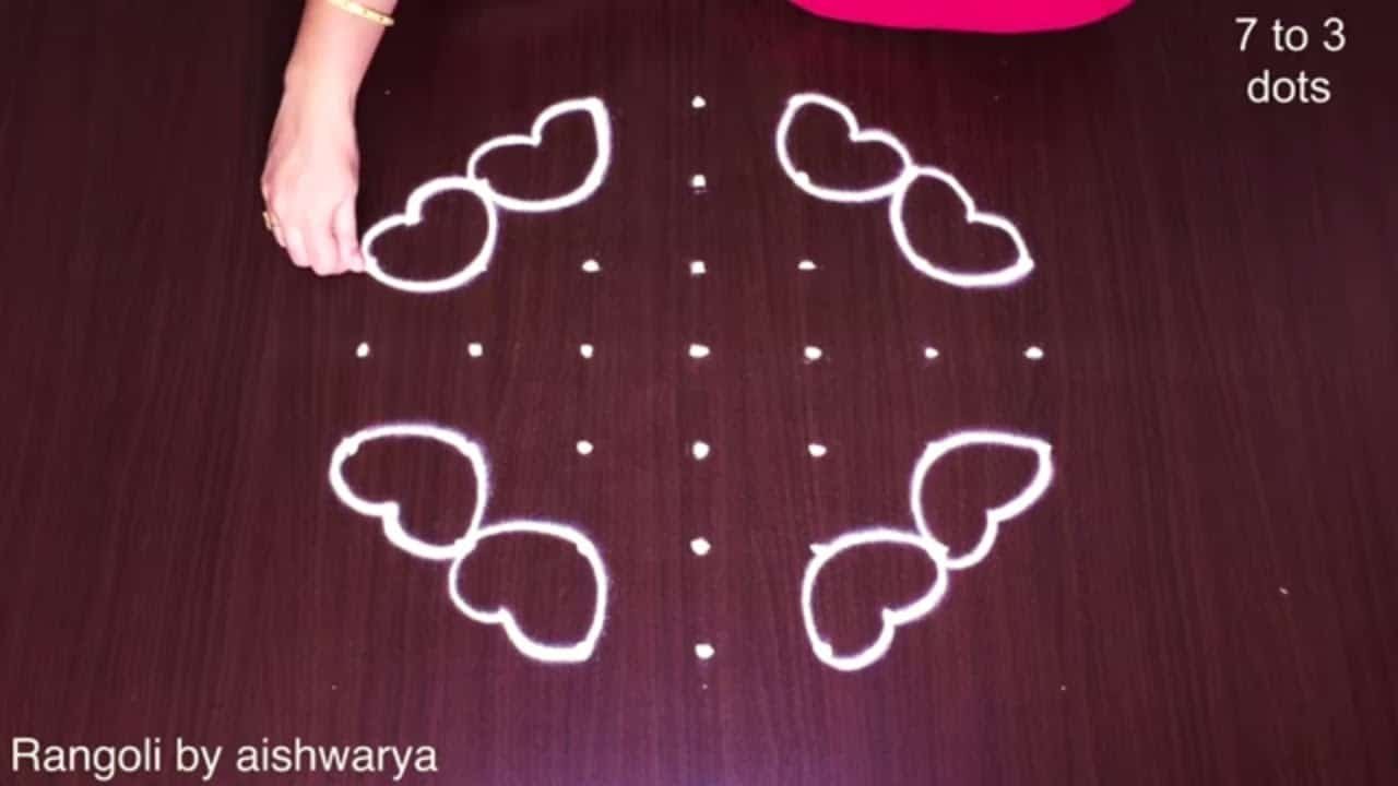 Telugu Deepawali Muggulu 7-3-3