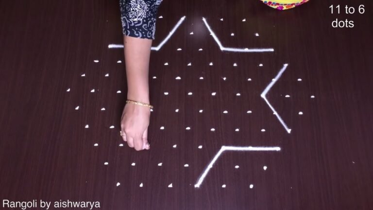 11×6 dots Thai Poosam rangoli