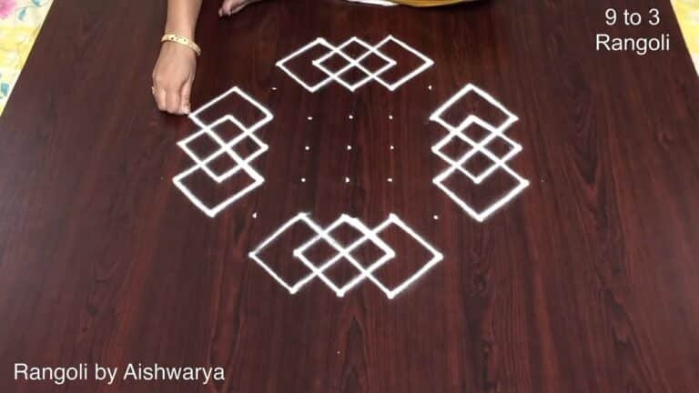 rangoli with 9 dots