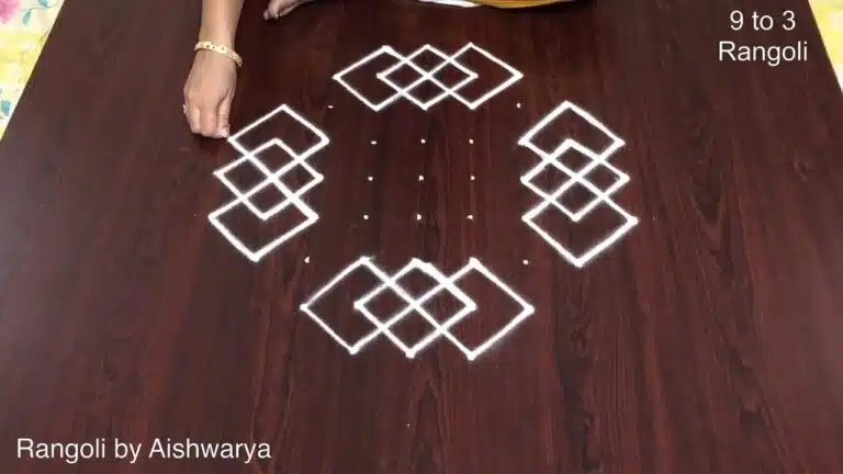 rangoli with 9 dots