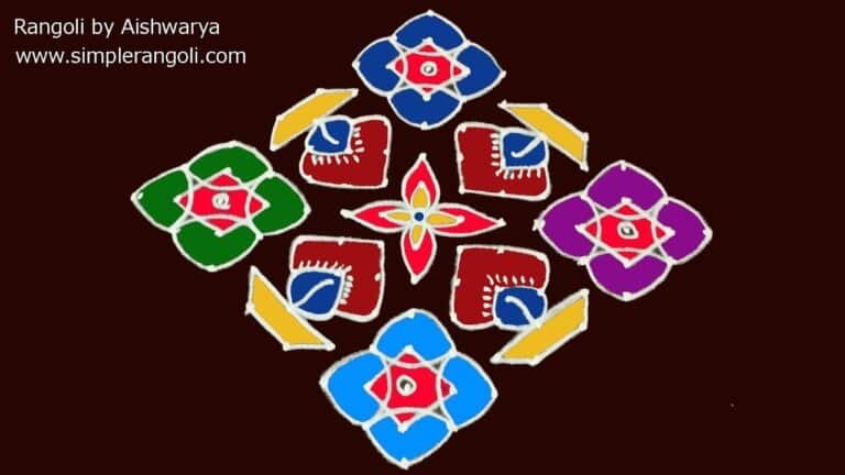 traditional diyas kolam