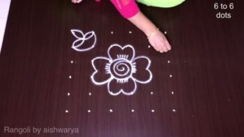 Traditional Friday Diya Pulli Designs Rangoli