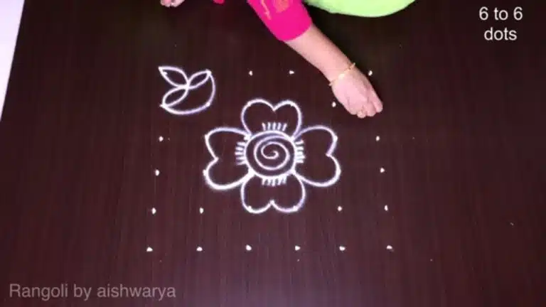 Friday diya pulli rangoli