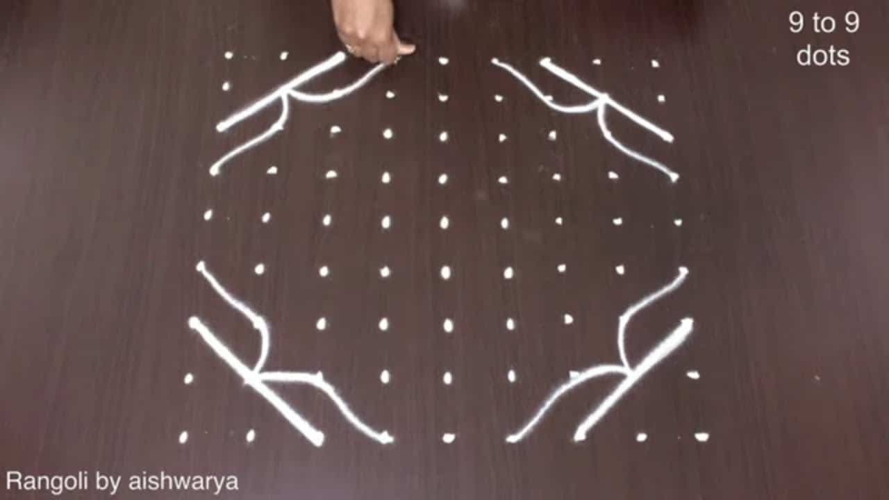 Traditional Friday Rangoli 9 Into 9