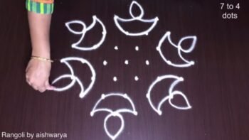 Traditional Indian Rangoli Kolam