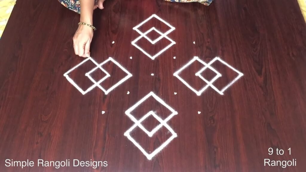 9×1 dots traditional kolam