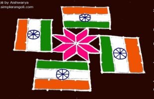 Traditional Kolam Rangoli Designs 11×5 Dots