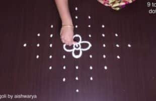 Traditional Navarathri Kolam Rangoli