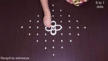 Traditional Navarathri Kolam Rangoli