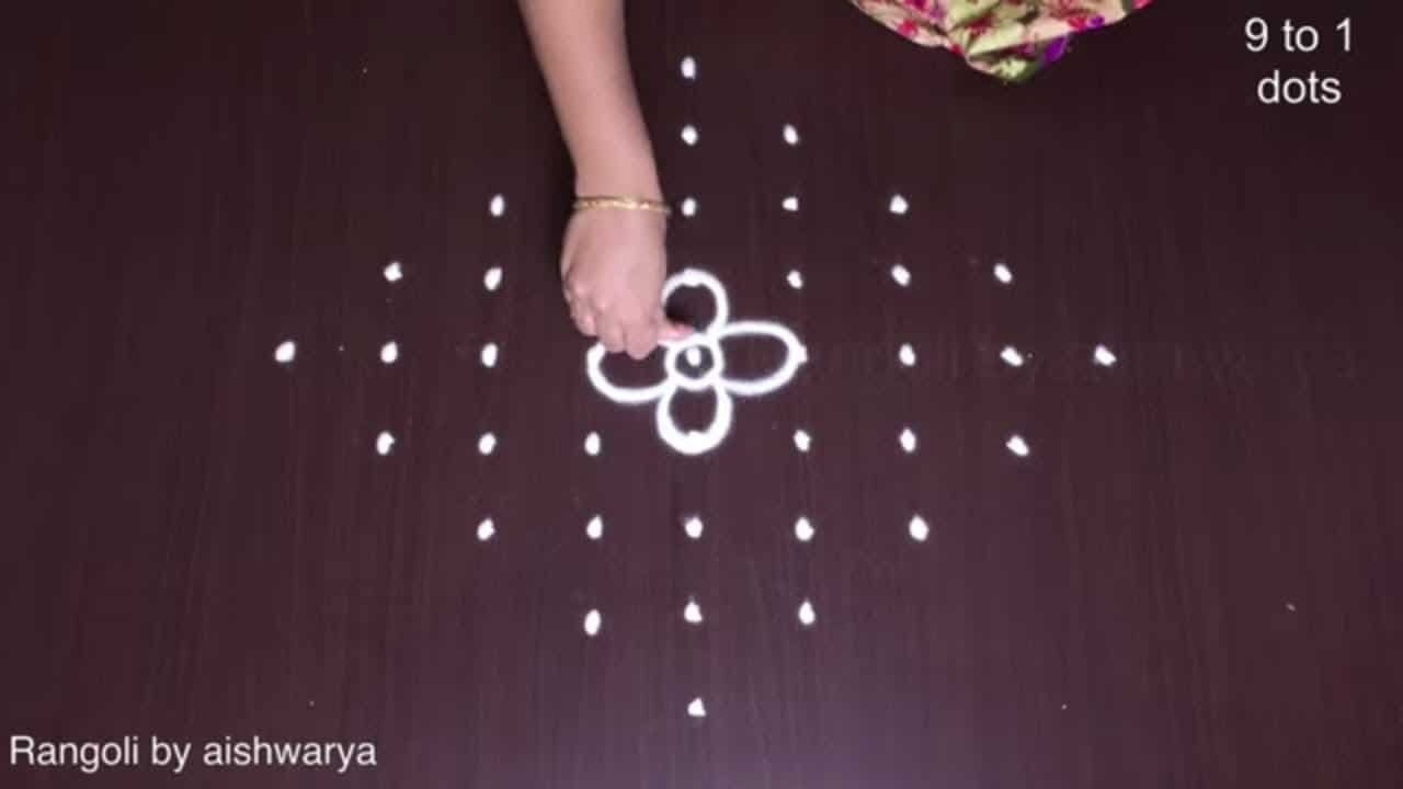 Traditional Navarathri Kolam Rangoli