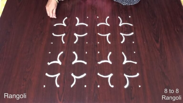 Traditional Rangoli 8×8 Dots Daily