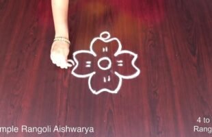 Traditional Rangoli Designs with 4 dots