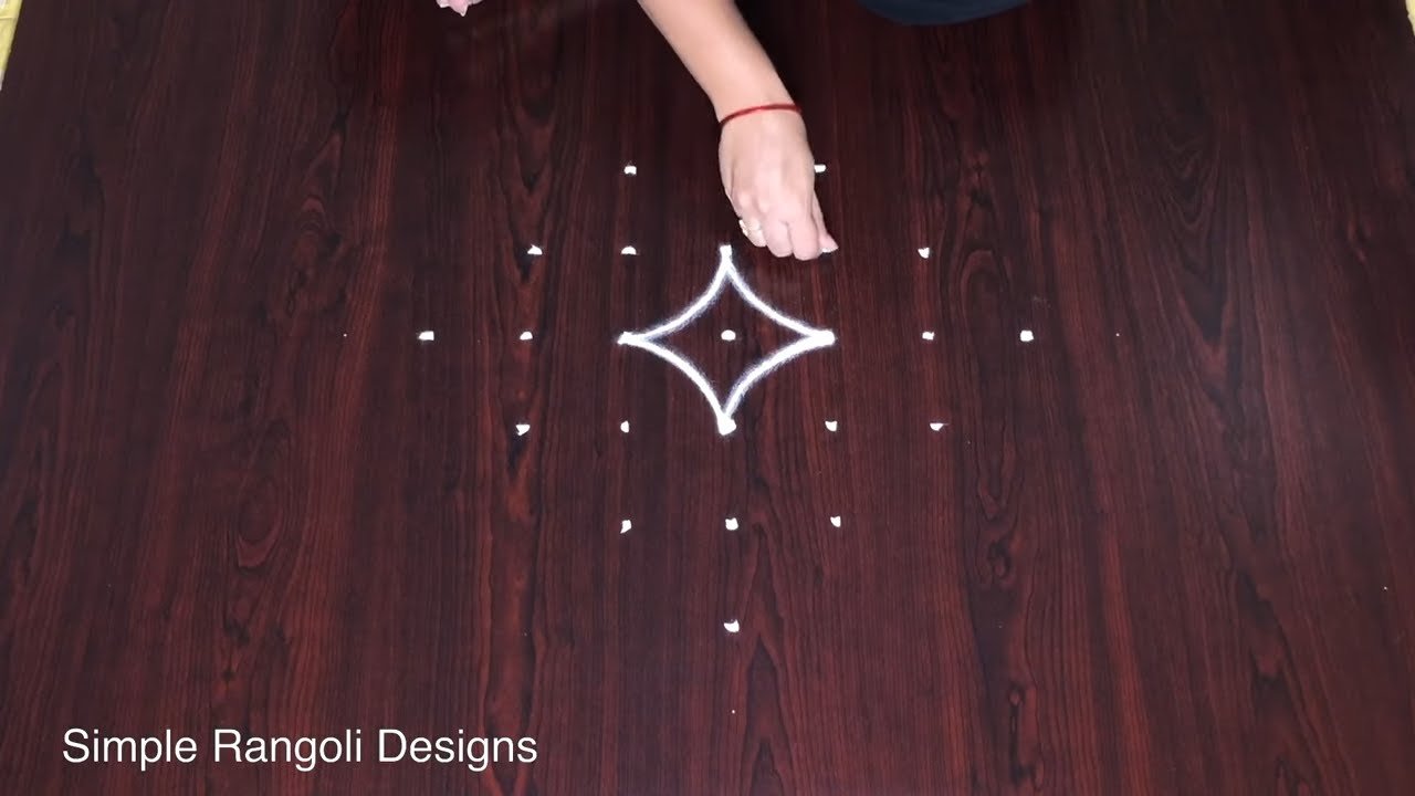 Traditional Rangoli Designs With 7 Dots