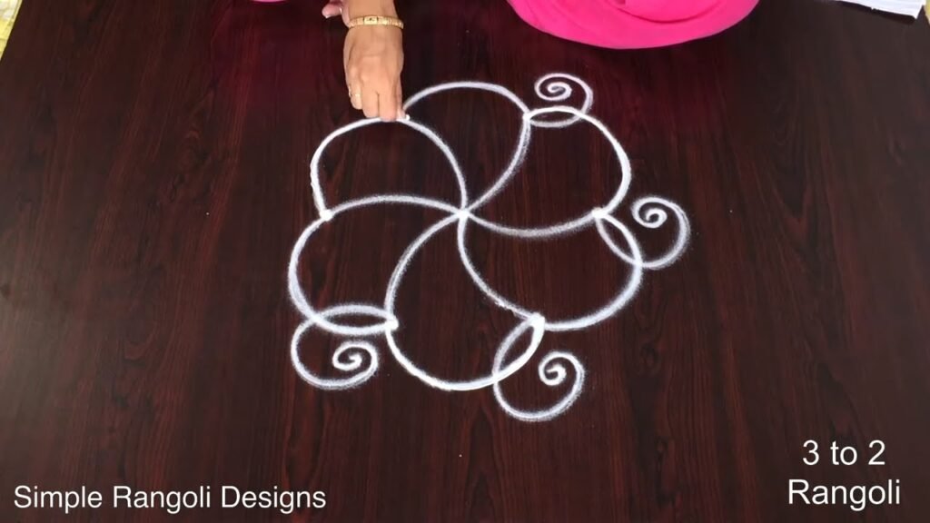 traditional rangoli with dots