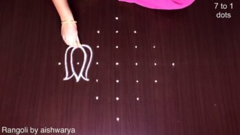 Tranditional Padi Lotus Kolam