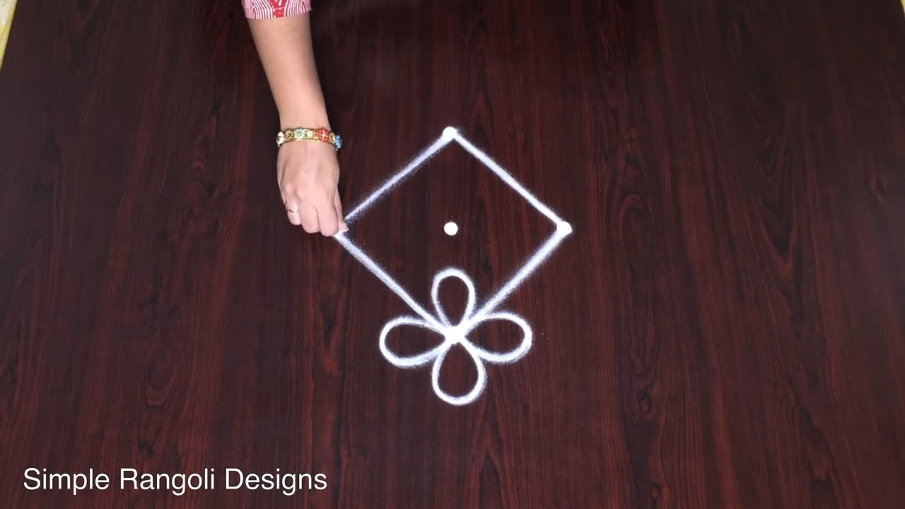 Trendy 3 to 1 dots easy rangoli designs Latest