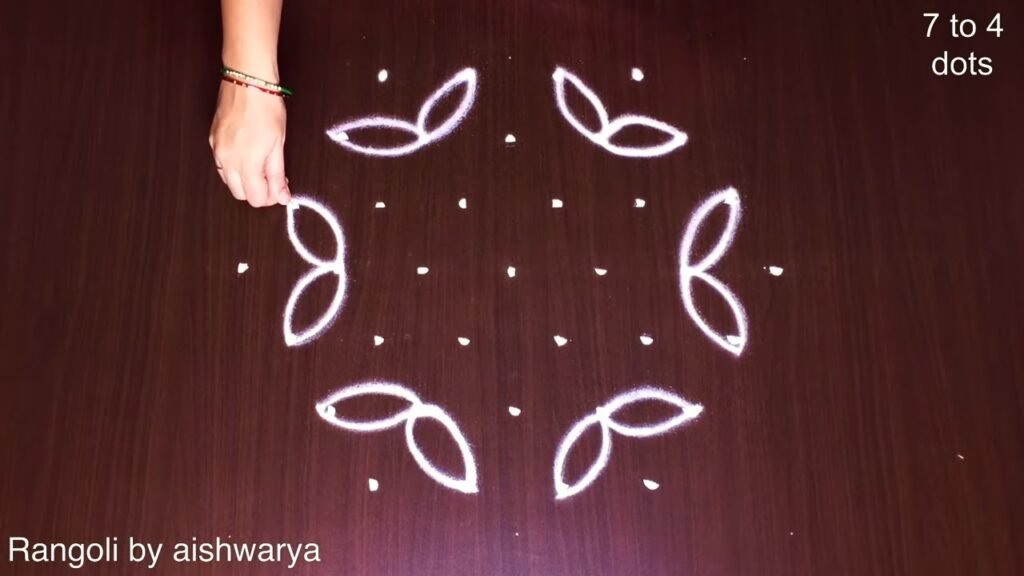 rangoli with 7 dots