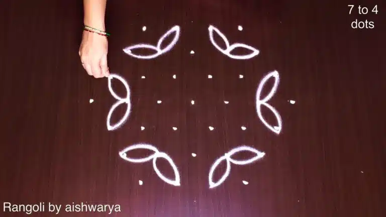 rangoli with 7 dots