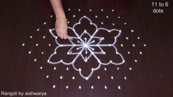 Trendy Doorstep Kolam Flower