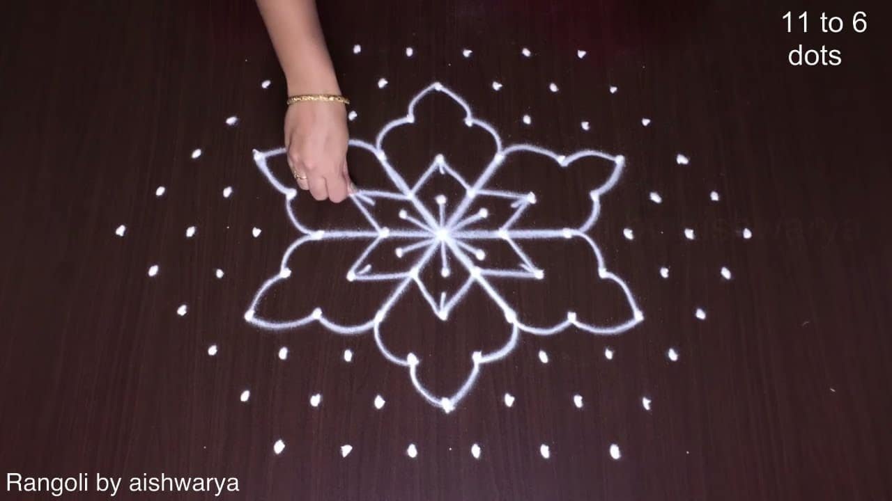 Trendy Doorstep Kolam Flower