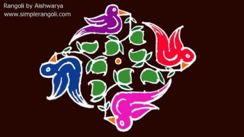Ugadi Birds Kolam Rangoli