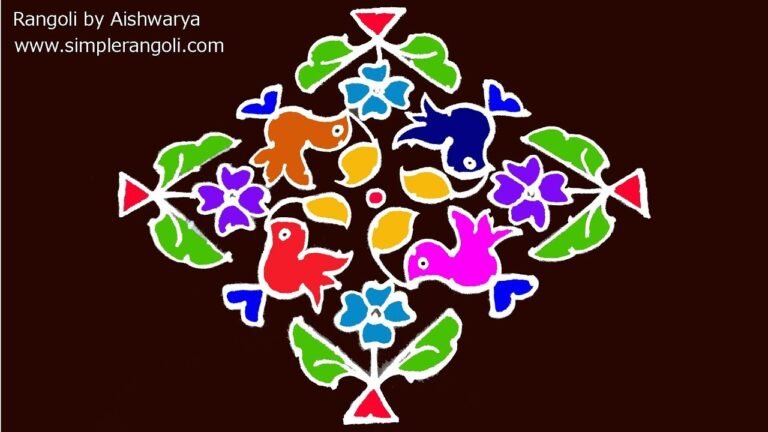 15×1 dots colourful Ugadi muggulu