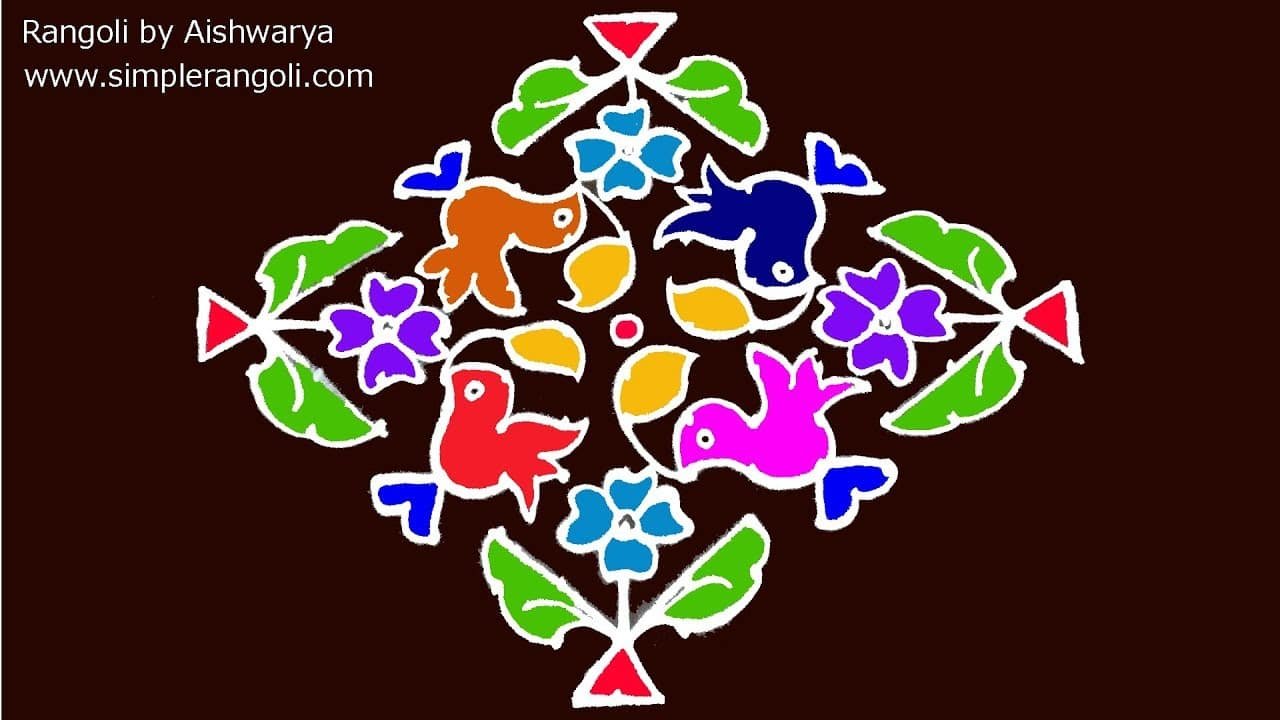 Ugadi Rangula Muggulu With 15×1