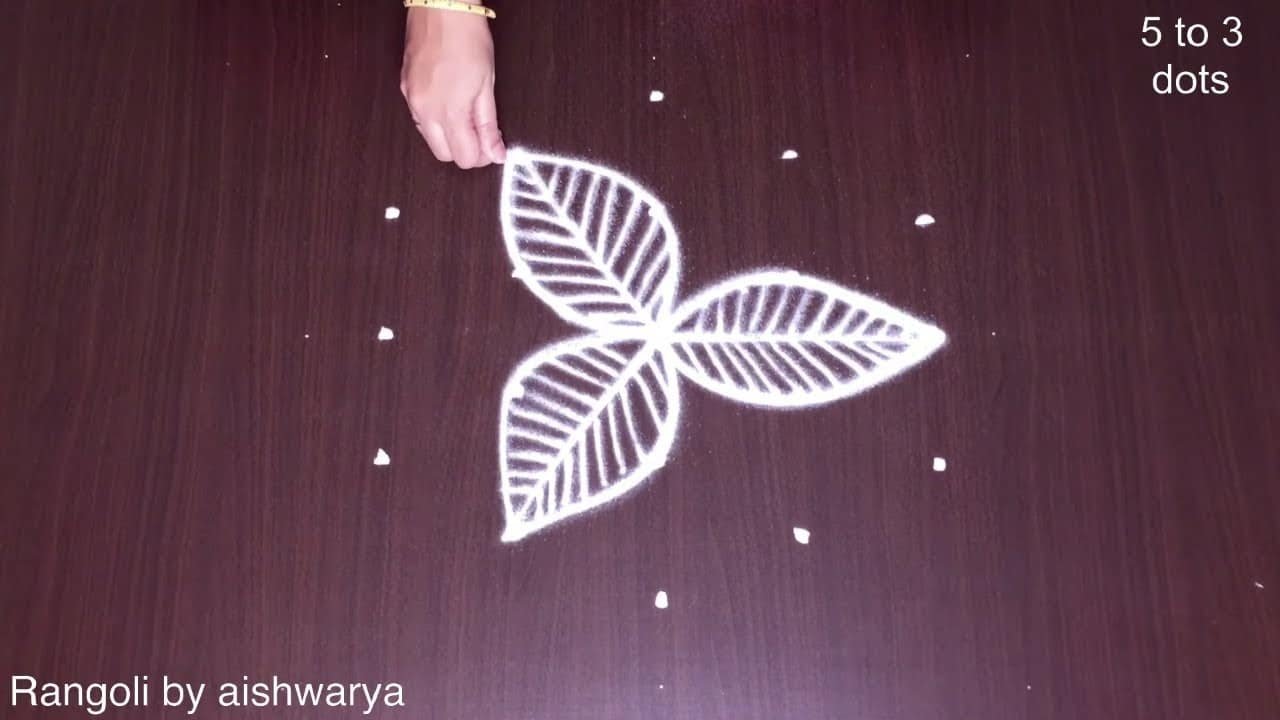 Unique Designs Rangoli on Floor