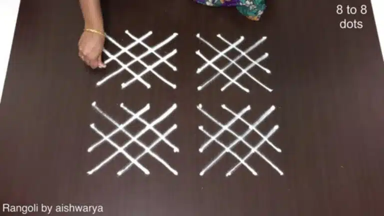 8×8 dots kolam