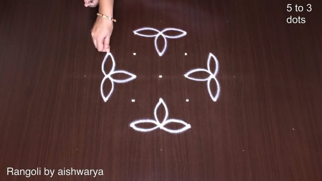 5×3 dots unique kolam