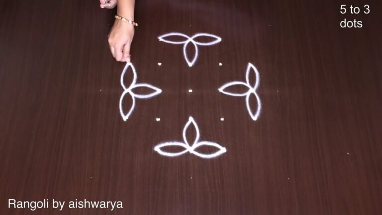 5×3 dots unique kolam