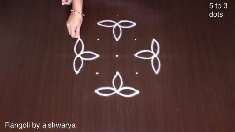 5×3 dots unique kolam