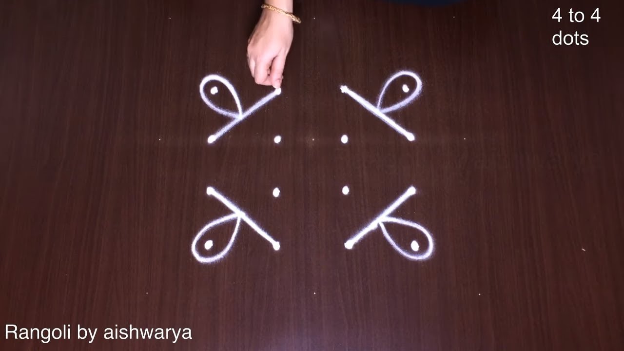 Unique Kolam Simple Cute Muggulu