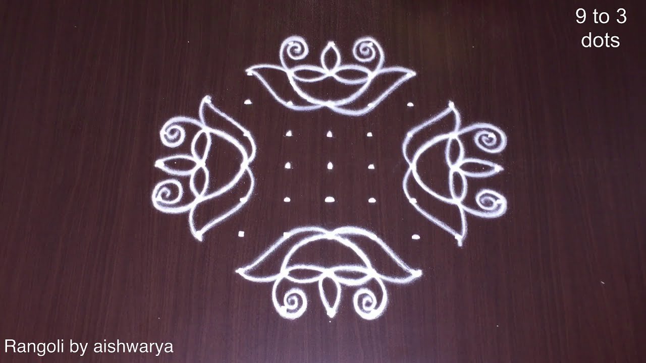 Unique Pattern Drawing Rangoli