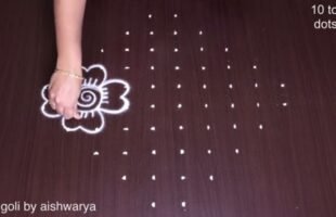 Unique Pattern Flower Rangoli