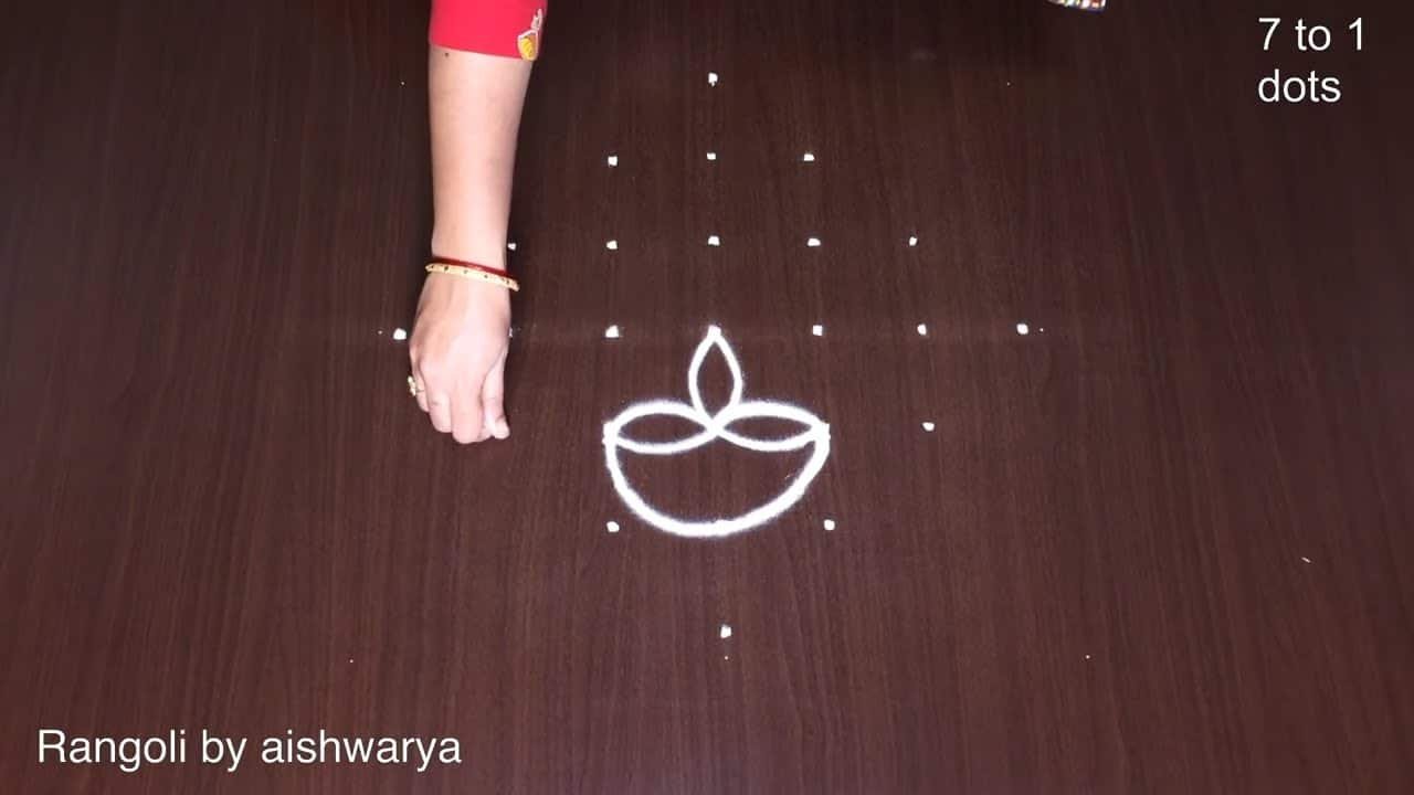 Unique Rangoli Design on Floor