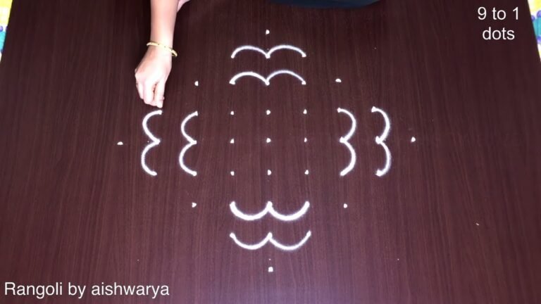 9×1 dots rangoli