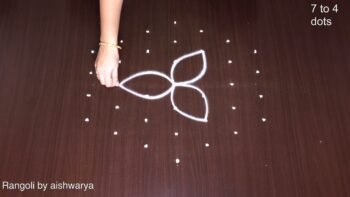 Unique Small Muggulu 7-4 Dots