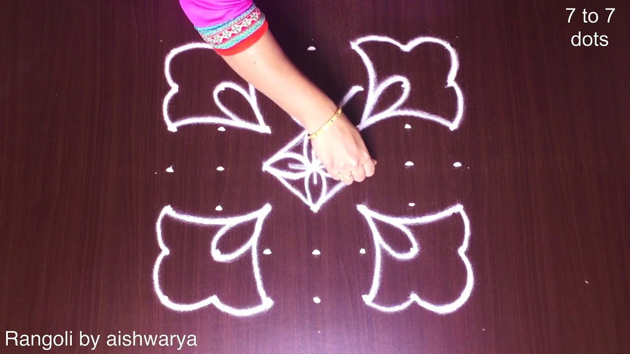 Unique Vibrant Dotted Rangoli