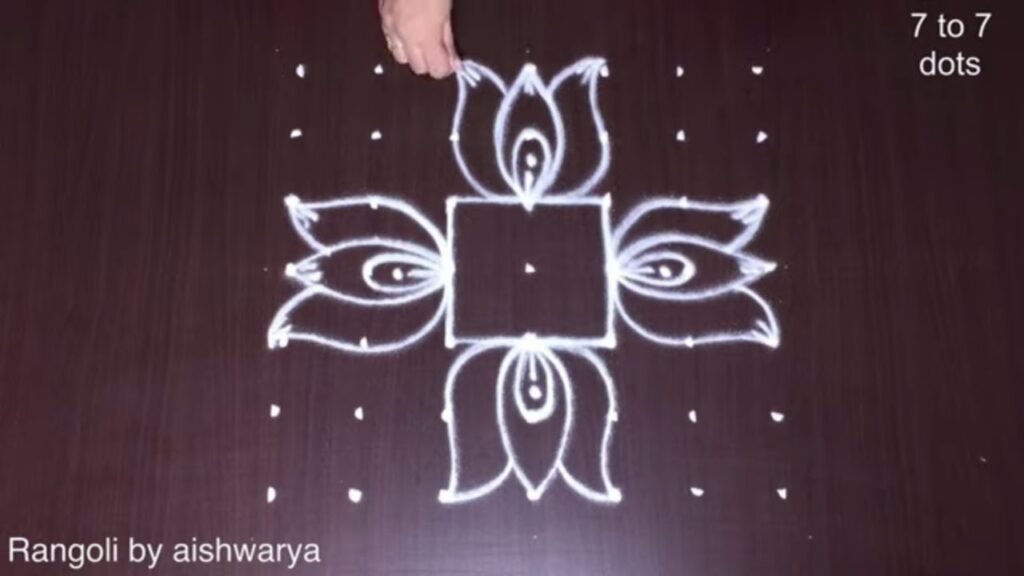 Varalakshmi lotus rangoli