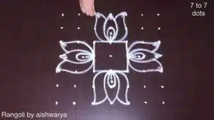 Varalakshmi Special Lotus Flower Rangoli